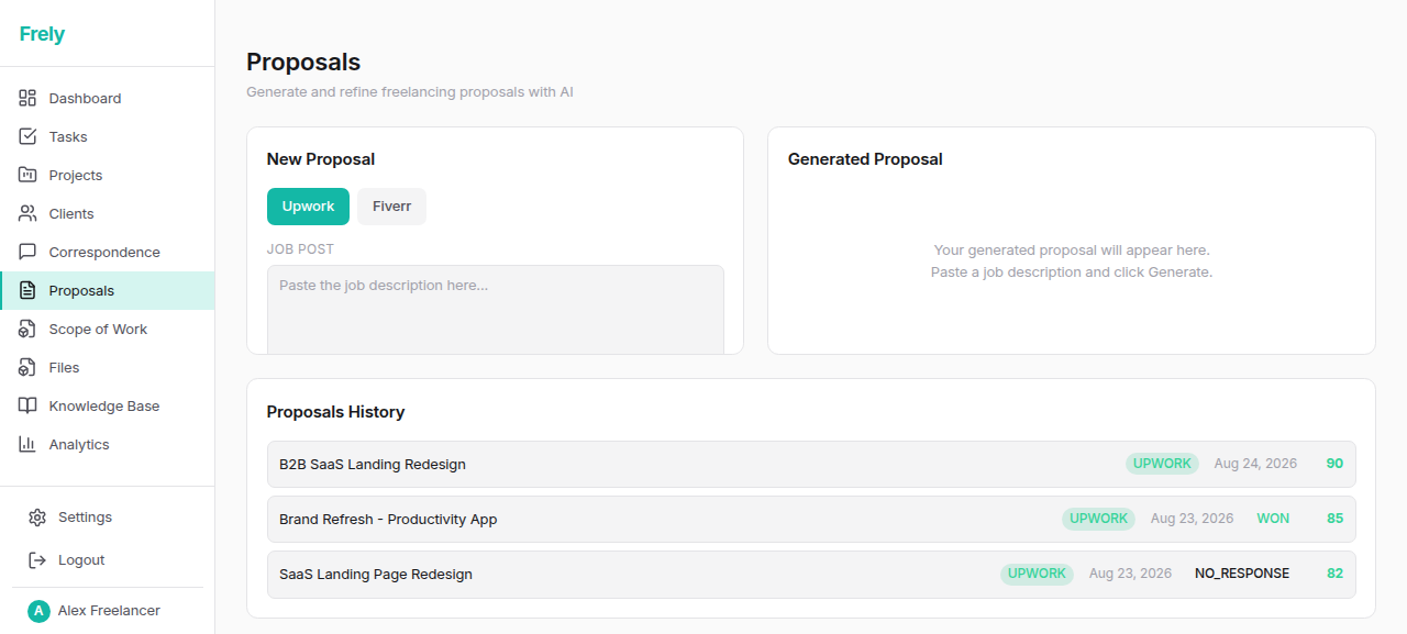 Frely AI Proposals